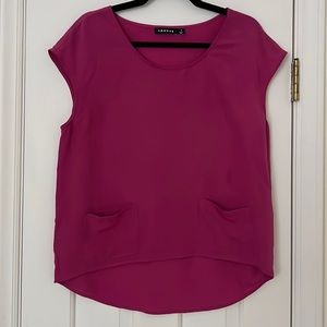 Trouvé Magenta Sleeveless Blouse